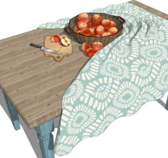 桌布su模型下载_sketchup草图大师SKP模型