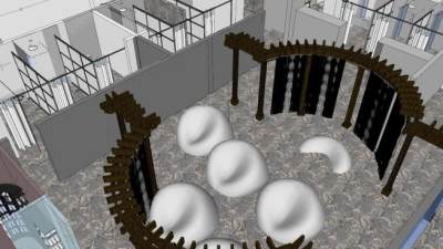 泳池水疗桑拿馆SU模型下载_sketchup草图大师SKP模型