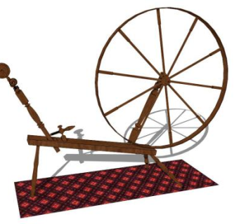 纺车su模型下载_sketchup草图大师SKP模型