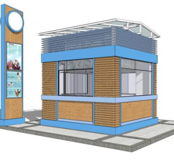 现代冰淇淋快餐店SU模型下载_sketchup草图大师SKP模型