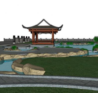 游园su模型下载_sketchup草图大师SKP模型