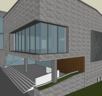 图书馆建筑SU模型设计