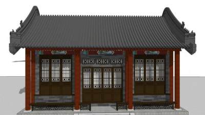 屋檐su模型下载_sketchup草图大师SKP模型