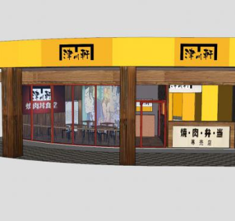 日式烤肉店SU模型下载_sketchup草图大师SKP模型