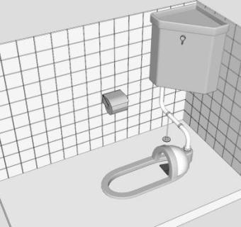 蹲便su模型下载_sketchup草图大师SKP模型