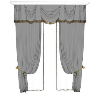 窗帘su模型下载_sketchup草图大师SKP模型