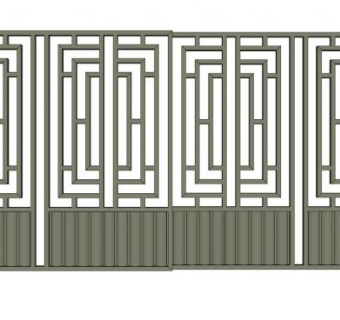 铜门su模型下载_sketchup草图大师SKP模型