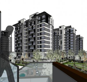 洋房su模型下载_sketchup草图大师SKP模型