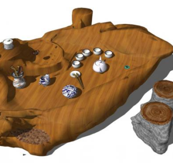 茶海su模型下载_sketchup草图大师SKP模型