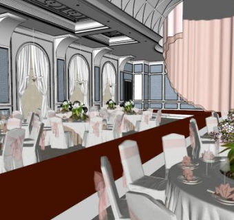 婚庆su模型下载_sketchup草图大师SKP模型