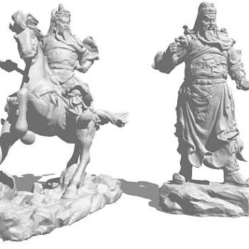 关羽su模型下载_sketchup草图大师SKP模型