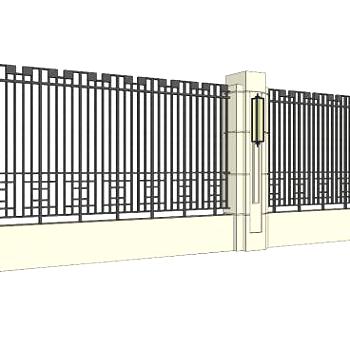 <em>围墙su模型</em>下载_sketchup草图大师SKP模型
