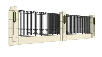 围墙su模型下载_sketchup草图大师SKP模型