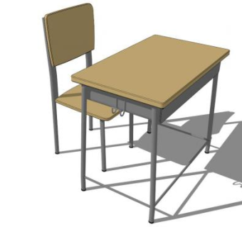 课桌su模型下载_sketchup草图大师SKP模型