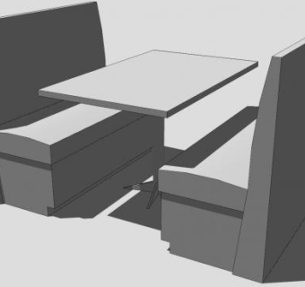 西餐厅桌椅SU模型下载_sketchup草图大师SKP模型