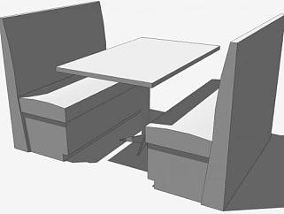 西餐厅桌椅SU模型下载_sketchup草图大师SKP模型