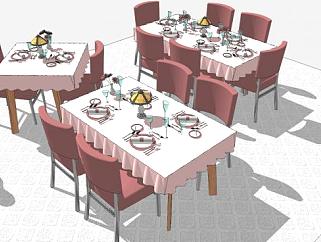 家居<em>餐厅</em>桌椅SU模型下载_sketchup草图大师SKP模型