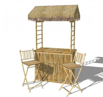 竹凳su模型下载_sketchup草图大师SKP模型