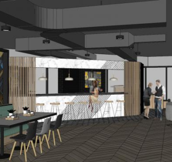 北欧茶餐厅SU模型下载_sketchup草图大师SKP模型