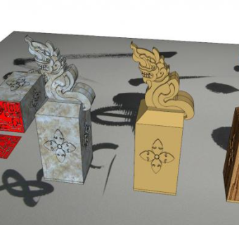 印章su模型下载_sketchup草图大师SKP模型
