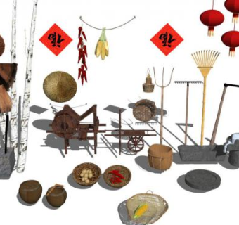 农具su模型下载_sketchup草图大师SKP模型