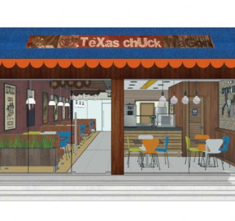 西部牛仔风格餐厅SU模型下载_sketchup草图大师SKP模型