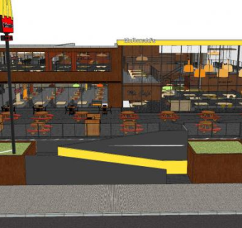 现代汉堡餐厅SU模型下载_sketchup草图大师SKP模型