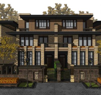 别墅su模型下载_sketchup草图大师SKP模型