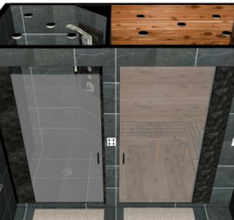 现代装修风格卫浴室SU模型下载_sketchup草图大师SKP模型