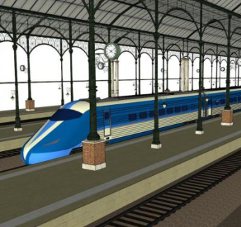 轻轨su模型下载_sketchup草图大师SKP模型