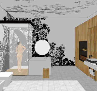 现代风格卫浴房SU模型下载_sketchup草图大师SKP模型