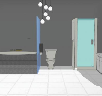 简约风格卫浴SU模型下载_sketchup草图大师SKP模型