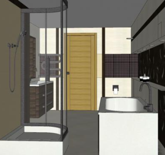 现代卫浴配套家装SU模型下载_sketchup草图大师SKP模型