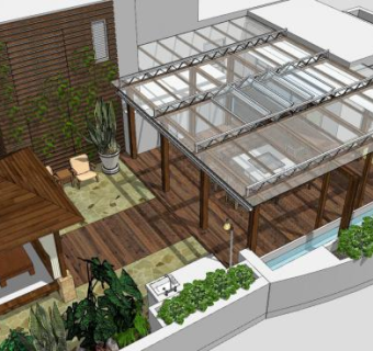 现代阳台休闲区SU模型下载_sketchup草图大师SKP模型
