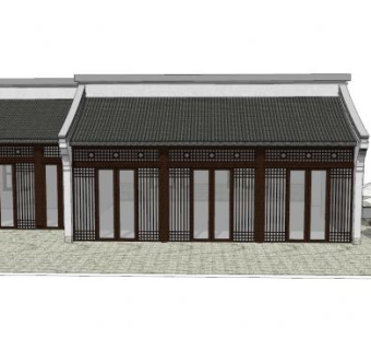 中式餐厅餐馆sketchup模型下载_sketchup草图大师SKP模型