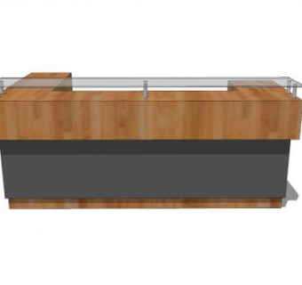 现代前台接待台sketchup模型下载_sketchup草图大师SKP模型