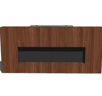 现代前台迎宾接待台SU模型下载_sketchup草图大师SKP模型