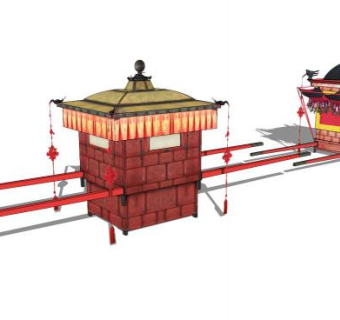 花轿su模型下载_sketchup草图大师SKP模型