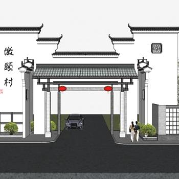 入口su模型下载_sketchup草图大师SKP模型