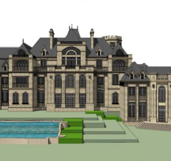 会所su模型下载_sketchup草图大师SKP模型