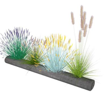 木桩上的植物SU模型下载_sketchup草图大师SKP模型