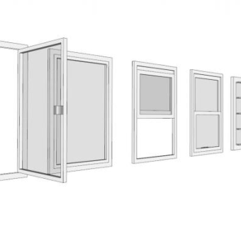 窗户su模型下载_sketchup草图大师SKP模型