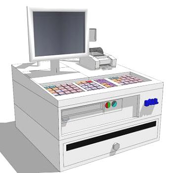 收银台su模型下载_sketchup草图大师SKP模型