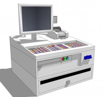 收银台su模型下载_sketchup草图大师SKP模型