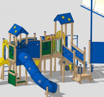 滑滑梯su模型下载_sketchup草图大师SKP模型