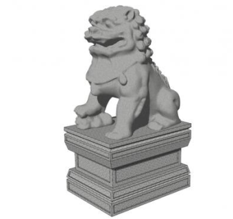 石狮子su模型下载_sketchup草图大师SKP模型
