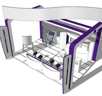展厅su模型下载_sketchup草图大师SKP模型