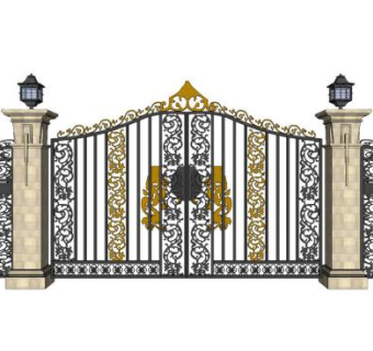 欧式大门su模型下载_sketchup草图大师SKP模型