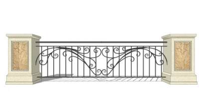 欧式栏杆su模型下载_sketchup草图大师SKP模型