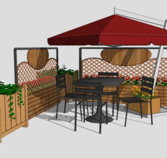 遮阳伞su模型下载_sketchup草图大师SKP模型